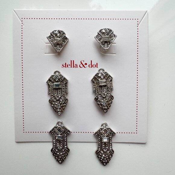 Elegant Stella & Dot Casablanca chandelier earrings - convertible to 3 lengths! - Picture 5 of 7
